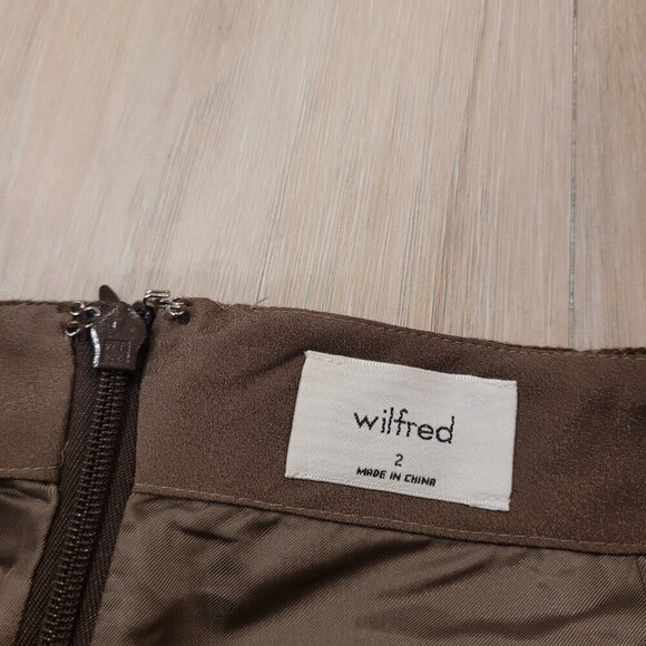 WILFRED | Aritzia Classic Mini Skirt Plaid Wool Cashmere | Sz. 2 - Picture 10 of 11
